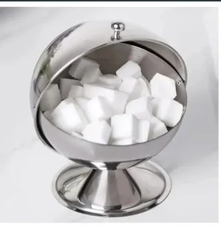 Bombonera de metal con tapa