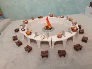 Mesa Redonda banquete Medieval Playmobil FF