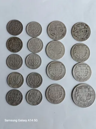 Lote Moedas Prata 62.874 grs