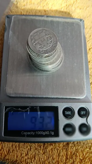 Lote Moedas Prata 62.874 grs