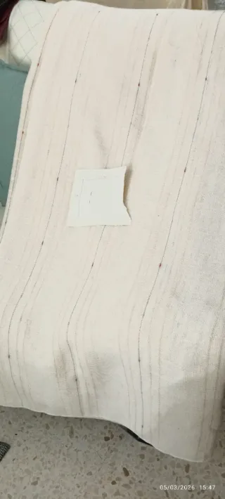 Cortina visillo tela blanca