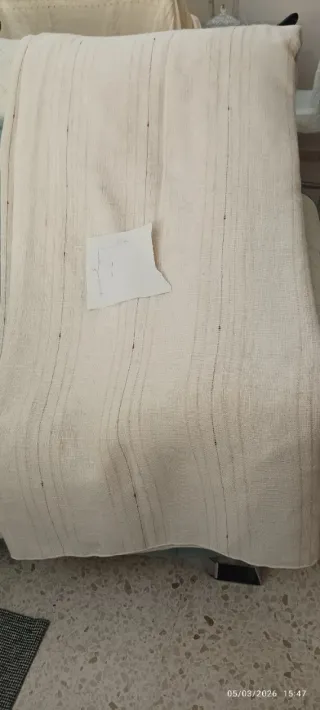 Cortina visillo tela blanca