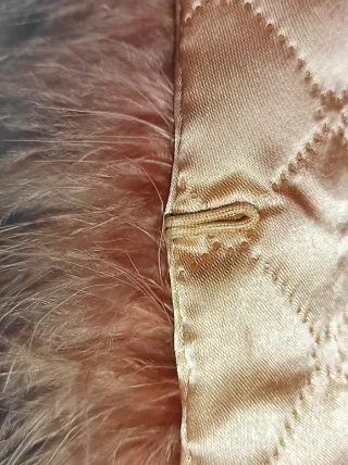 Chaqueta de plumas rosa empolvado Talla S/M