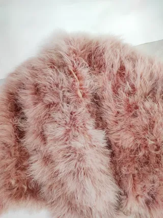 Chaqueta de plumas rosa empolvado Talla S/M