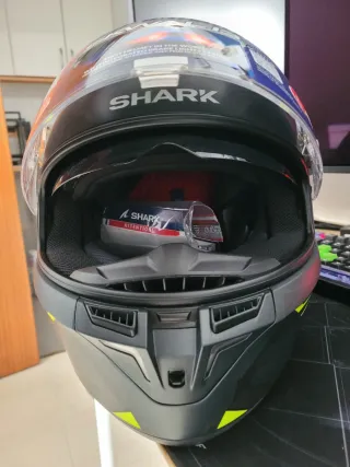 Casco Shark Skwal i3 Link Mat Gris/Amarillo/Black