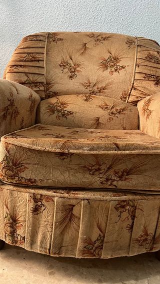 Sillón vintage tela floral
