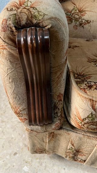 Sillón vintage tela floral