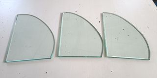 Encimera de cristal para baño con hueco