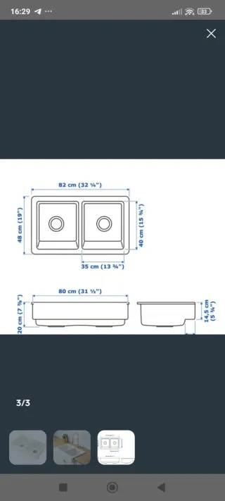 Lavatrice doppia in porcellana bianca Ikea