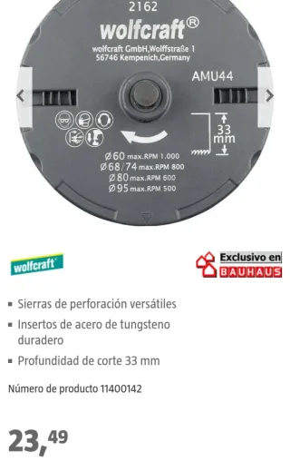 Wolfcraft Sierra de corona múltiple