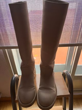 Botas altas beige