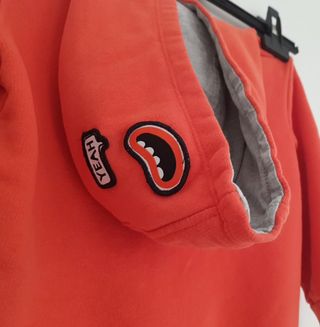 Felpa arancione cappuccio 3/4 anni 104 cm