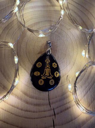 Colgante Ónix Negro Chakras