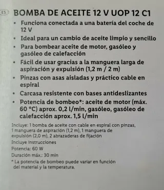 Bomba de aceite 12V Ultimate Speed