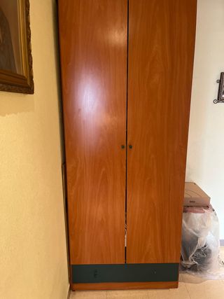 Armario 2 puertas y cajón verde