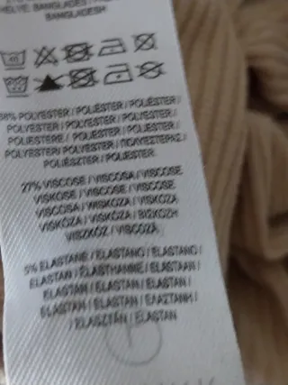 Body manga larga acanalado Primark Talla L