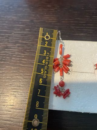 Orecchini corallo rosso e argento