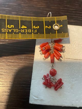 Orecchini corallo rosso e argento