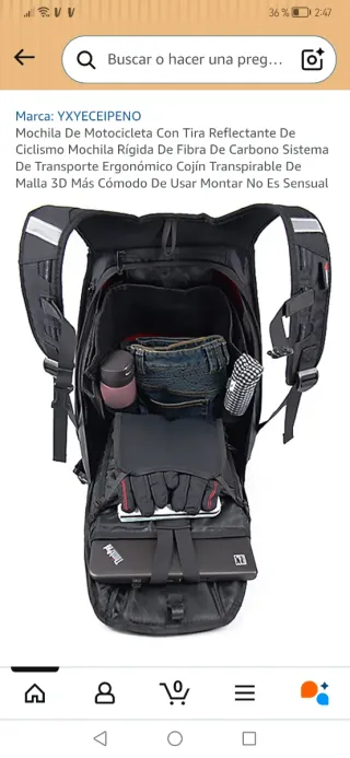 Mochila Motocicler  Azul/Negra