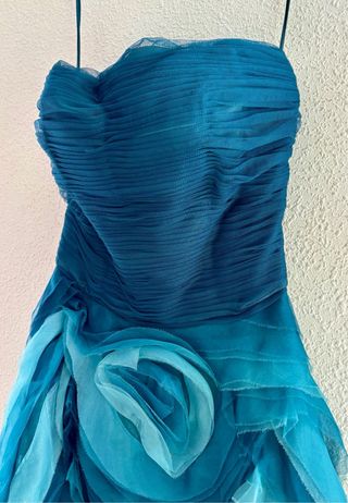 Vestido Adolfo Domínguez Azul Talla 38