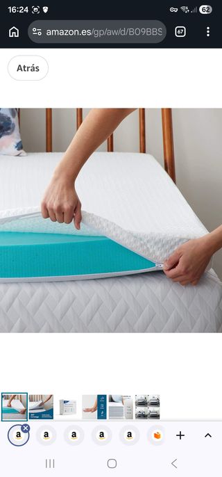 Cubrecolchon viscoelastica 150x200x5cm