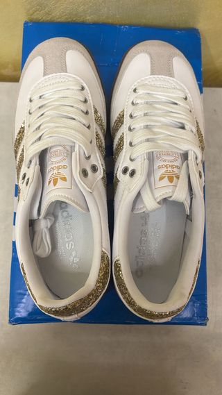 Adidas Samba OG Glitter Oro Bianco Donna