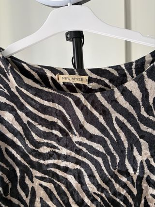 Vestido estampado cebra