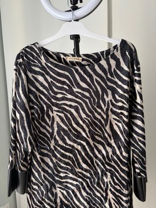 Vestido estampado cebra