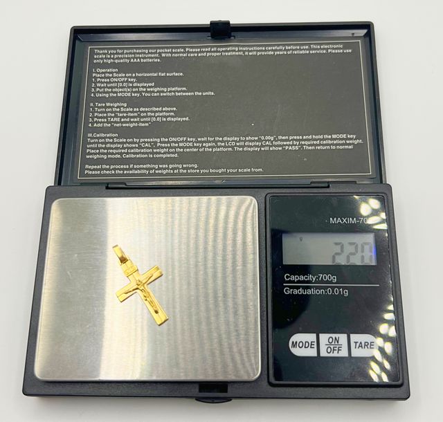 Cruz de Oro 18k 2.20 gr.
