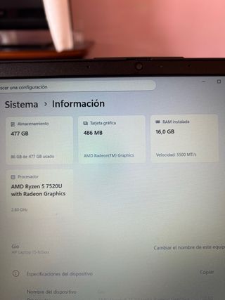 Ordenador HP 15 Gris Plata