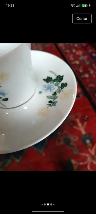 Juego de café pintado a mano