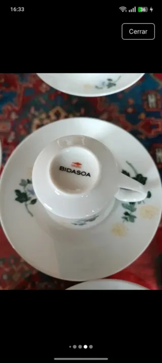 Juego de café pintado a mano