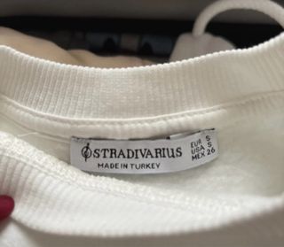 Sudadera Blanca Stradivarius
