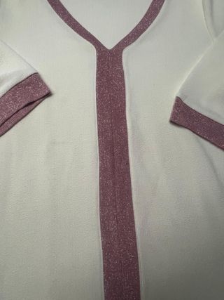 Jersey fino Cortefiel blanco y rosa