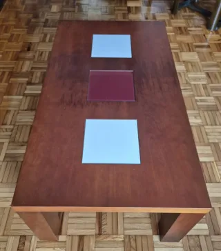 Mesa de centro madera y cristal