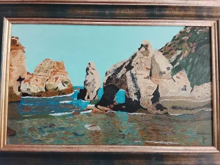 2 cuadros peine del viento y cala  Firmado.