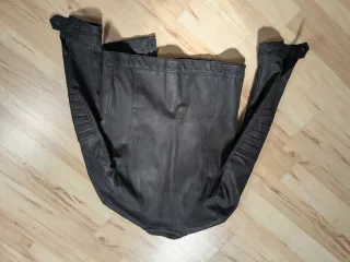 Chaqueta Cuero Springfield Negra/Gris