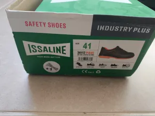 Botas de seguridad Isaline negras y rojas