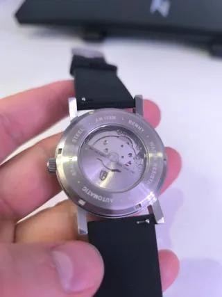 Reloj Berny Automático Acero Negro 40mm