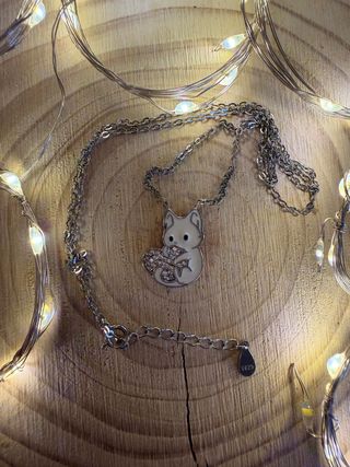 Colgante Acero Amor Felino