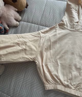 Sudadera Beige Cropped