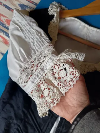 Traje Fallera Huertana Negro y Dorado