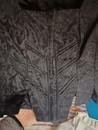 Traje Fallera Huertana Negro y Dorado