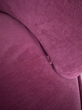 Sillón de tela rosa/morado