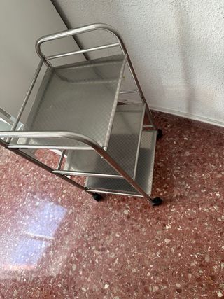 Carrito organizador metálico 3 estantes con ruedas