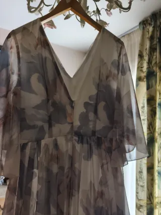 Vestido gasa estampado floral