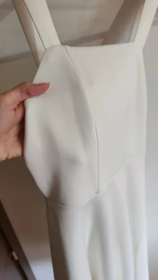 Vestido blanco elástico verano