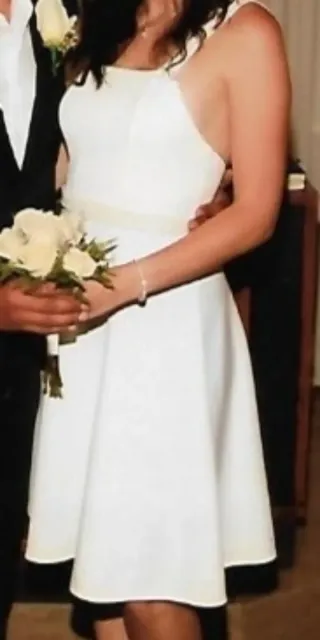 Vestido blanco elástico verano