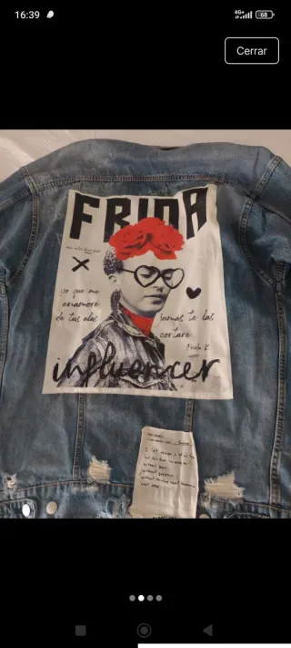 Chaqueta vaquera Zara Frida Kahlo