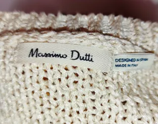 Jersey Massimo Dutti Rayas Verano Beige Blanco